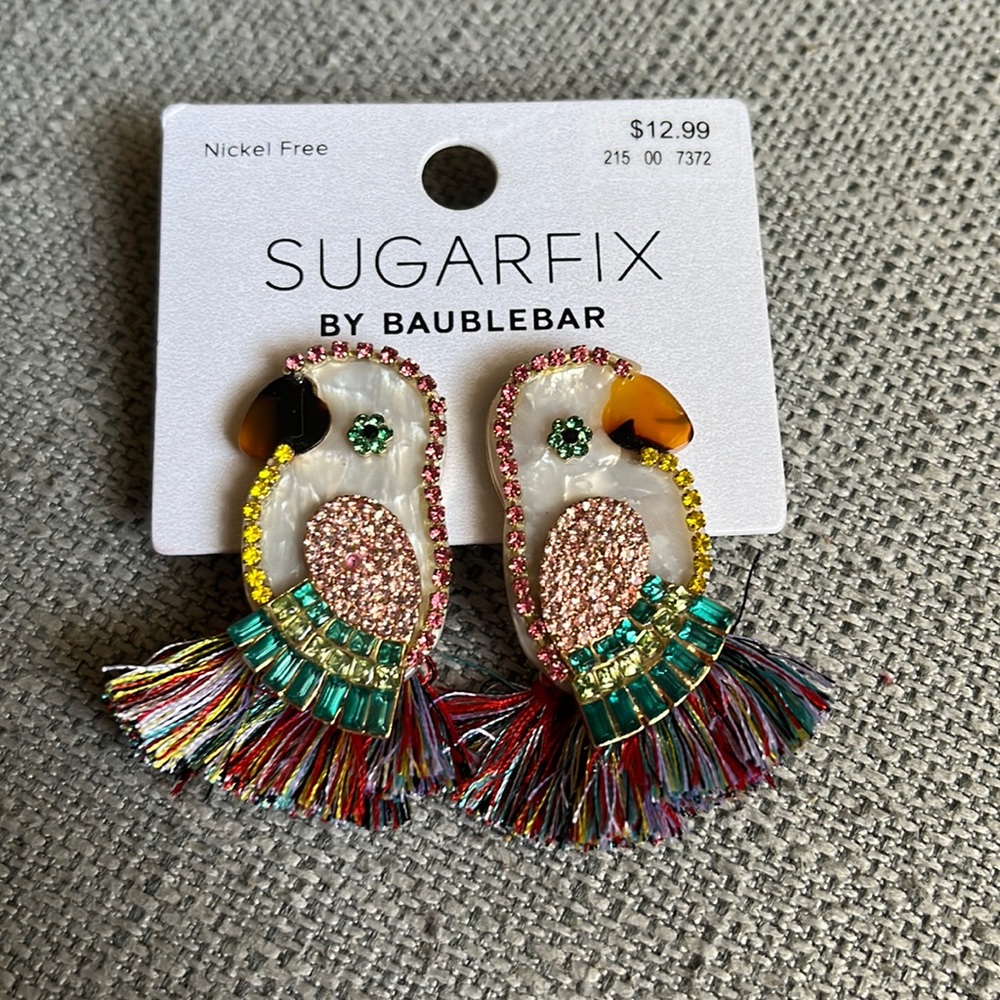 Sugarfix by Baublebar Tropical Style Parrot Earrings
